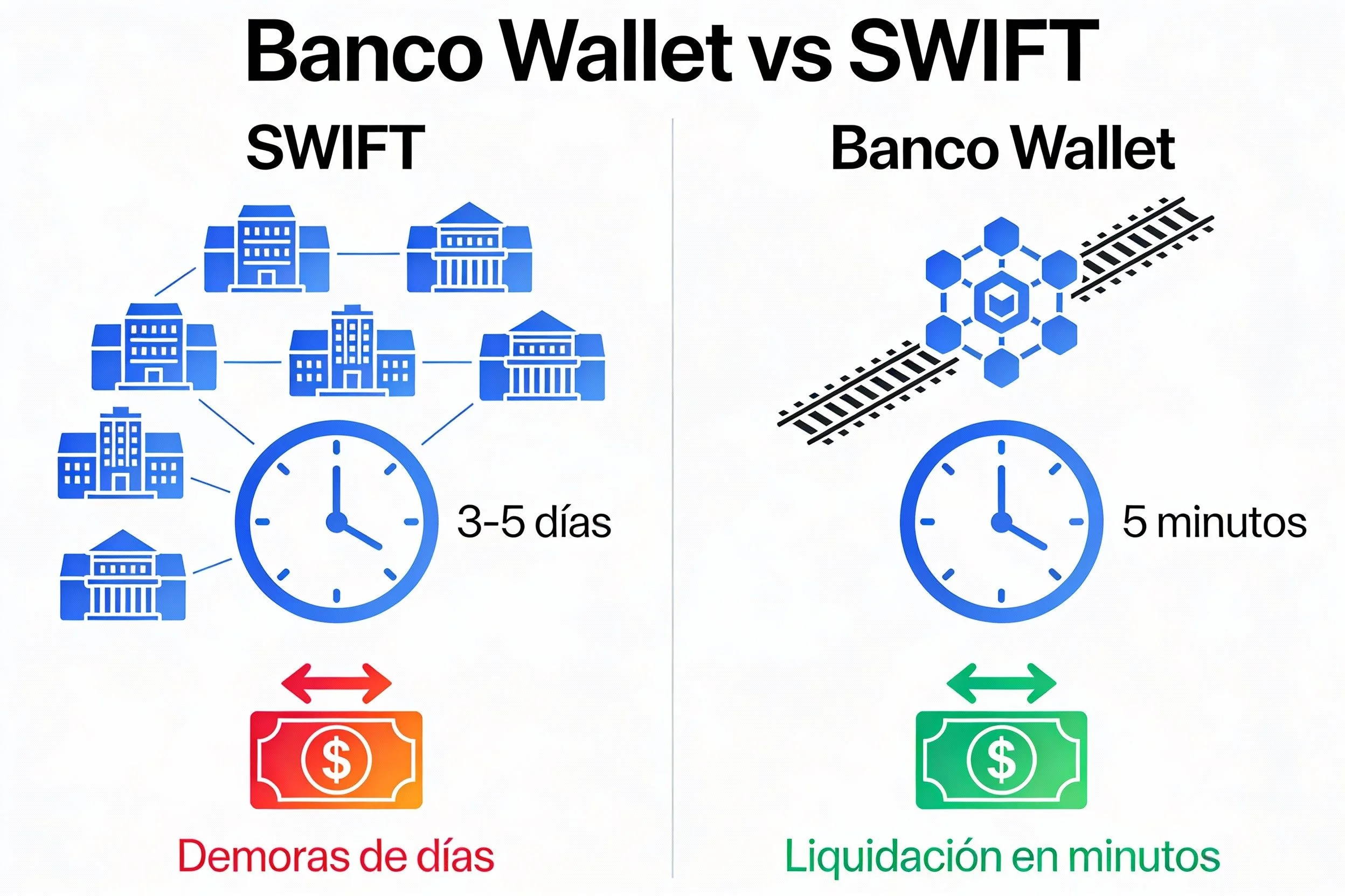 Banco Wallet: Stablecoins vs SWIFT – Nóminas Globales en 2026